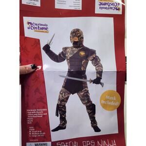 California Costume Collections Kids Camouflage Special Ops Ninja Costume Size L